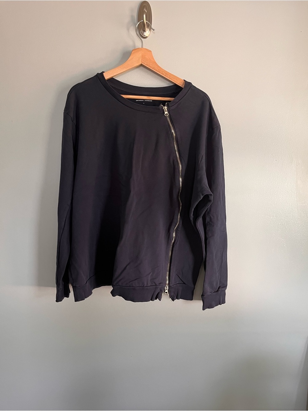 Universal Standard Minimalist Asymmetric Zip Sweatshirt